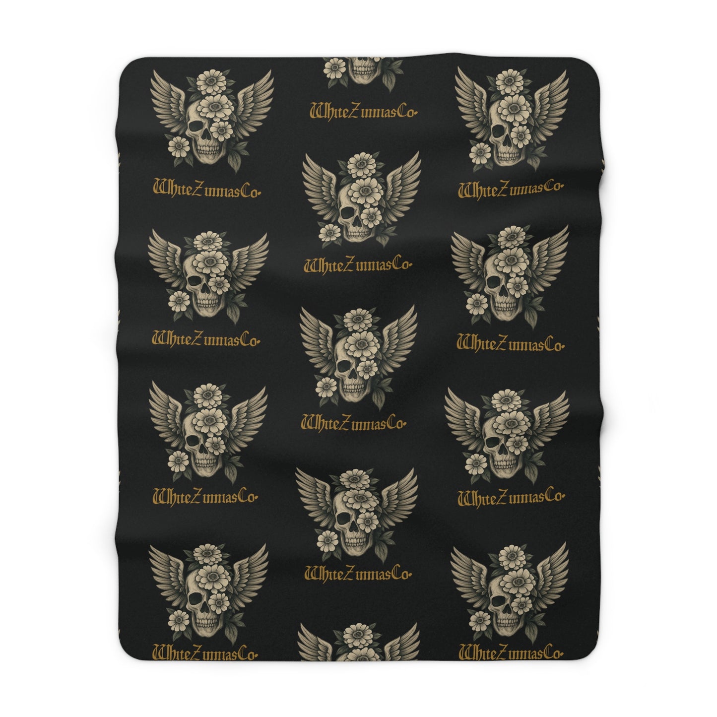 Gothic Winged Sherpa Fleece Blanket