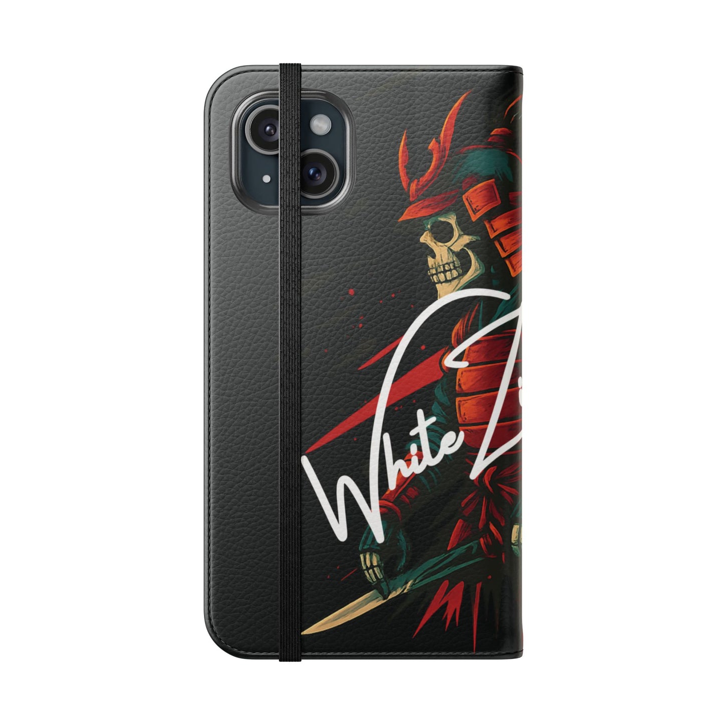 Samurai Skull Flip Wallet Phone Case