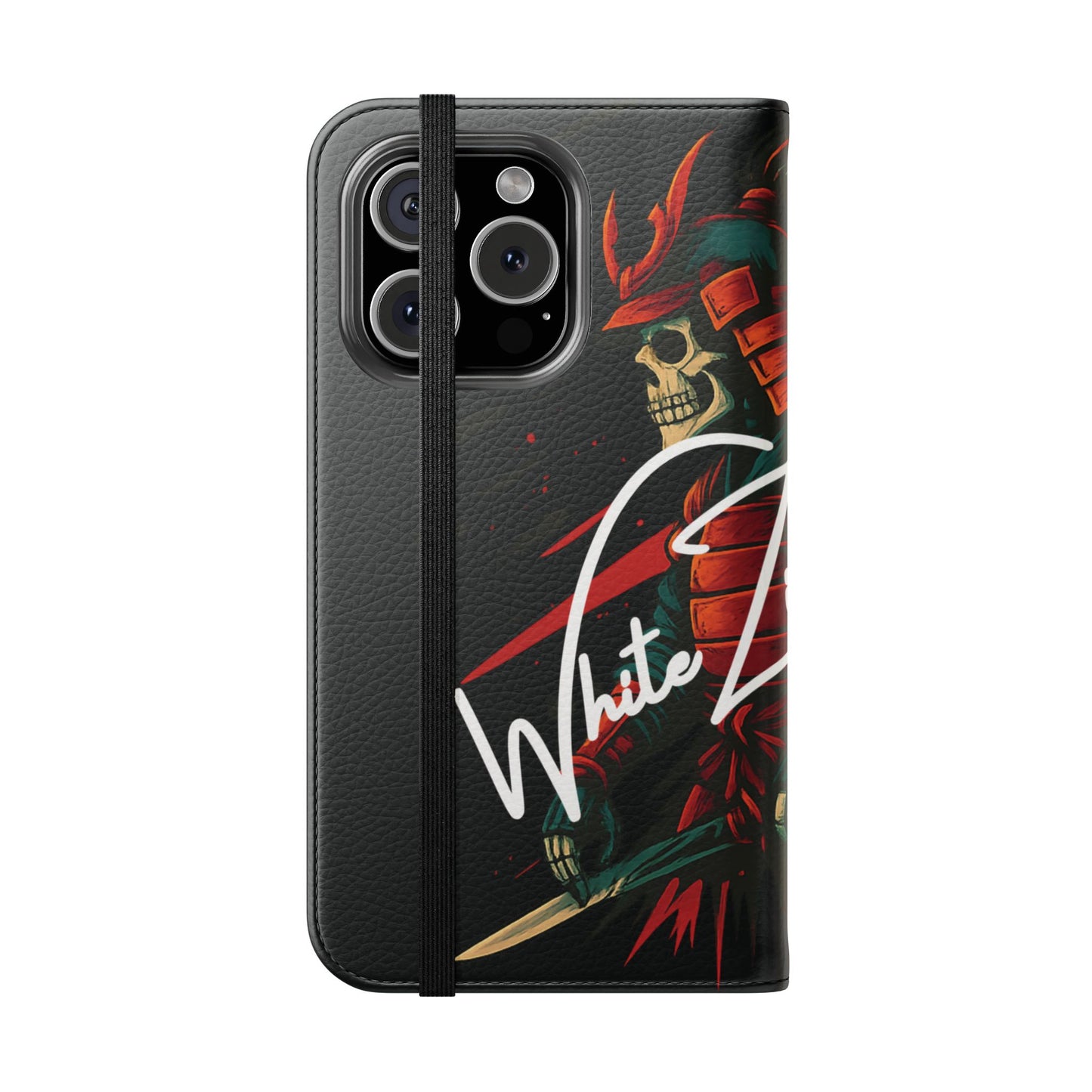 Samurai Skull Flip Wallet Phone Case