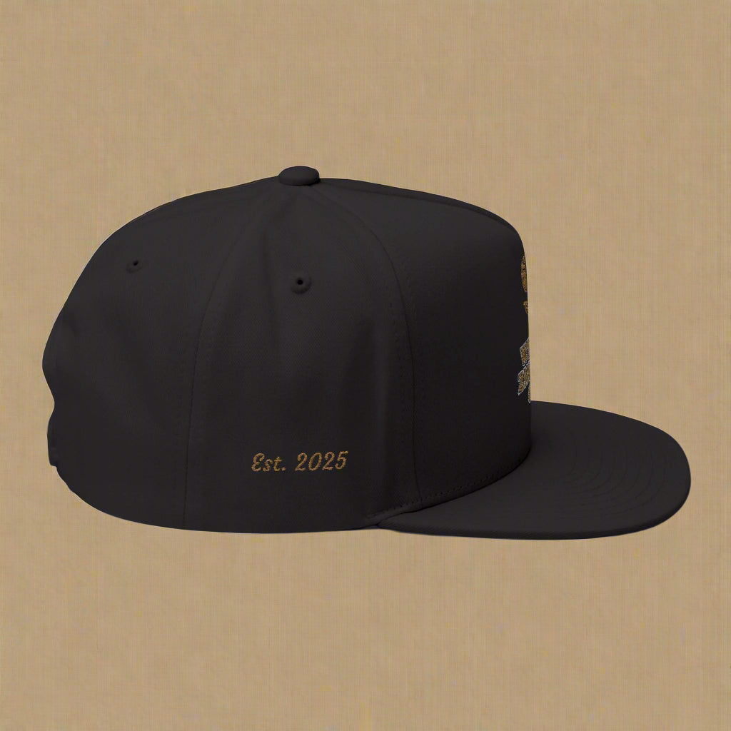 "Old Gold" - Embroidered Flat Bill Cap