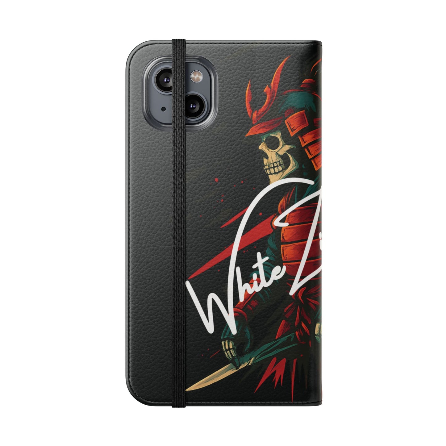 Samurai Skull Flip Wallet Phone Case