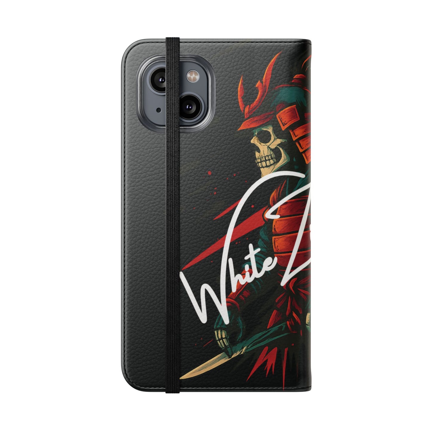 Samurai Skull Flip Wallet Phone Case