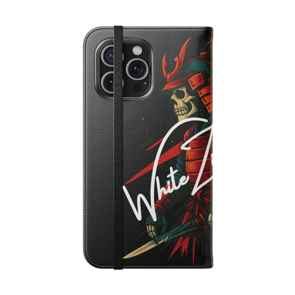 Samurai Skull Flip Wallet Phone Case