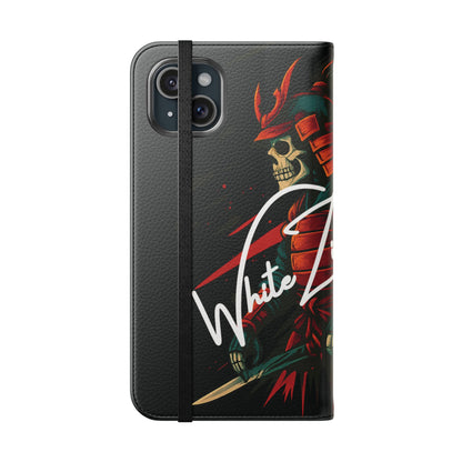 Samurai Skull Flip Wallet Phone Case