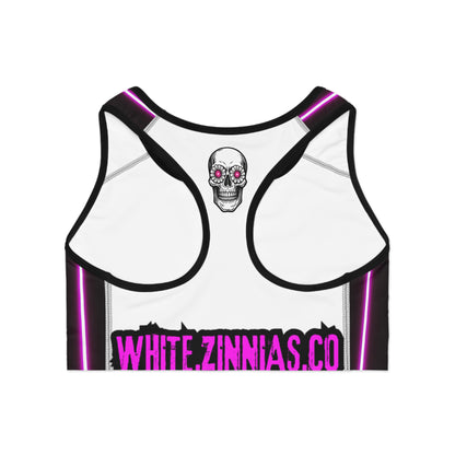 Neon Pinstripe Sports Bra