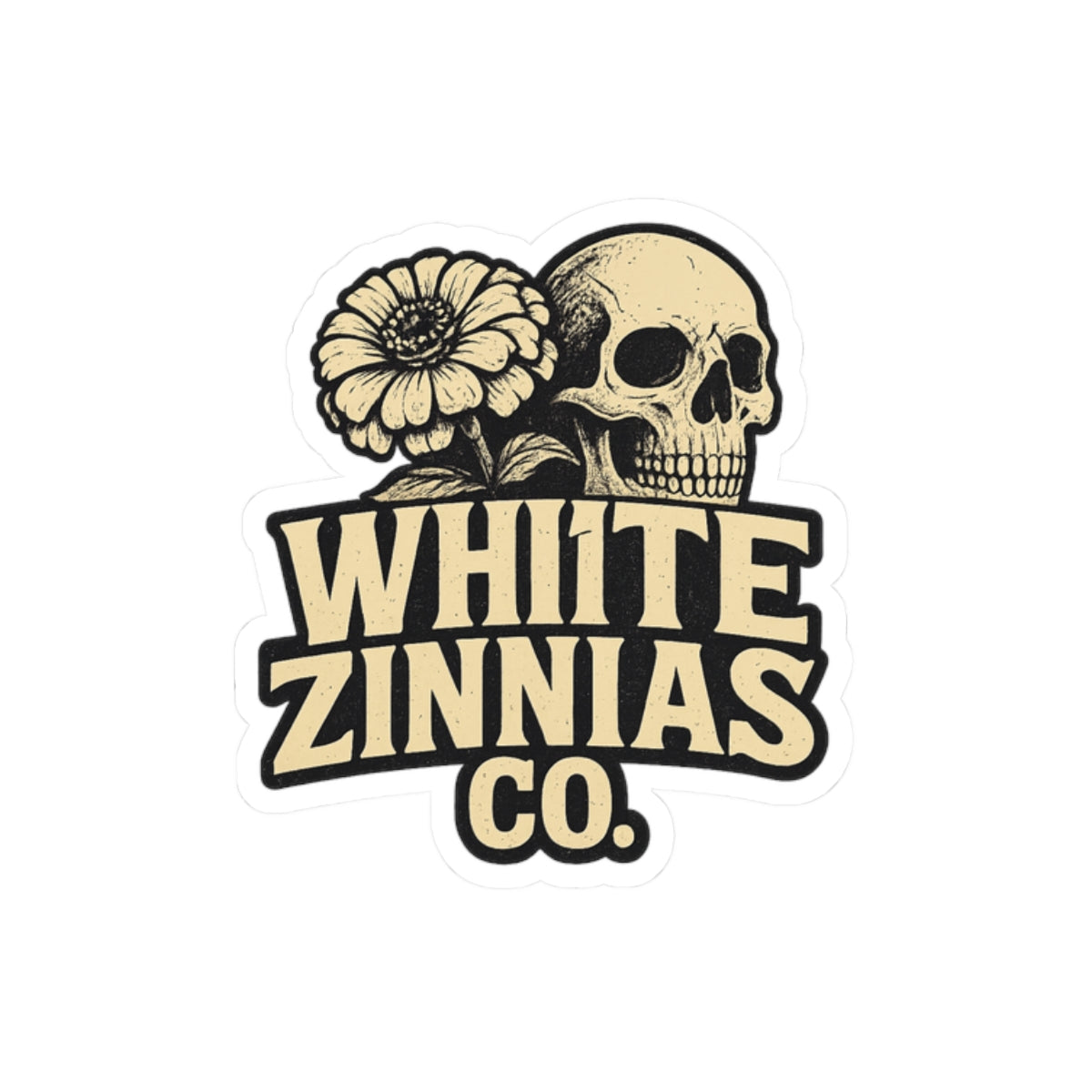 Vintage Skull Floral Kiss-Cut Stickers