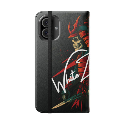 Samurai Skull Flip Wallet Phone Case