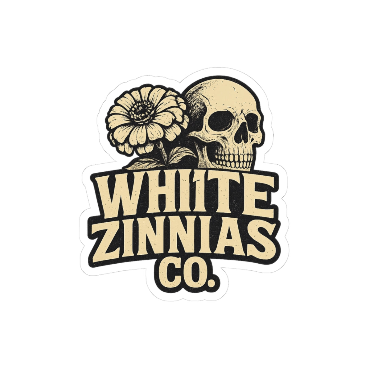 Vintage Skull Floral Kiss-Cut Stickers