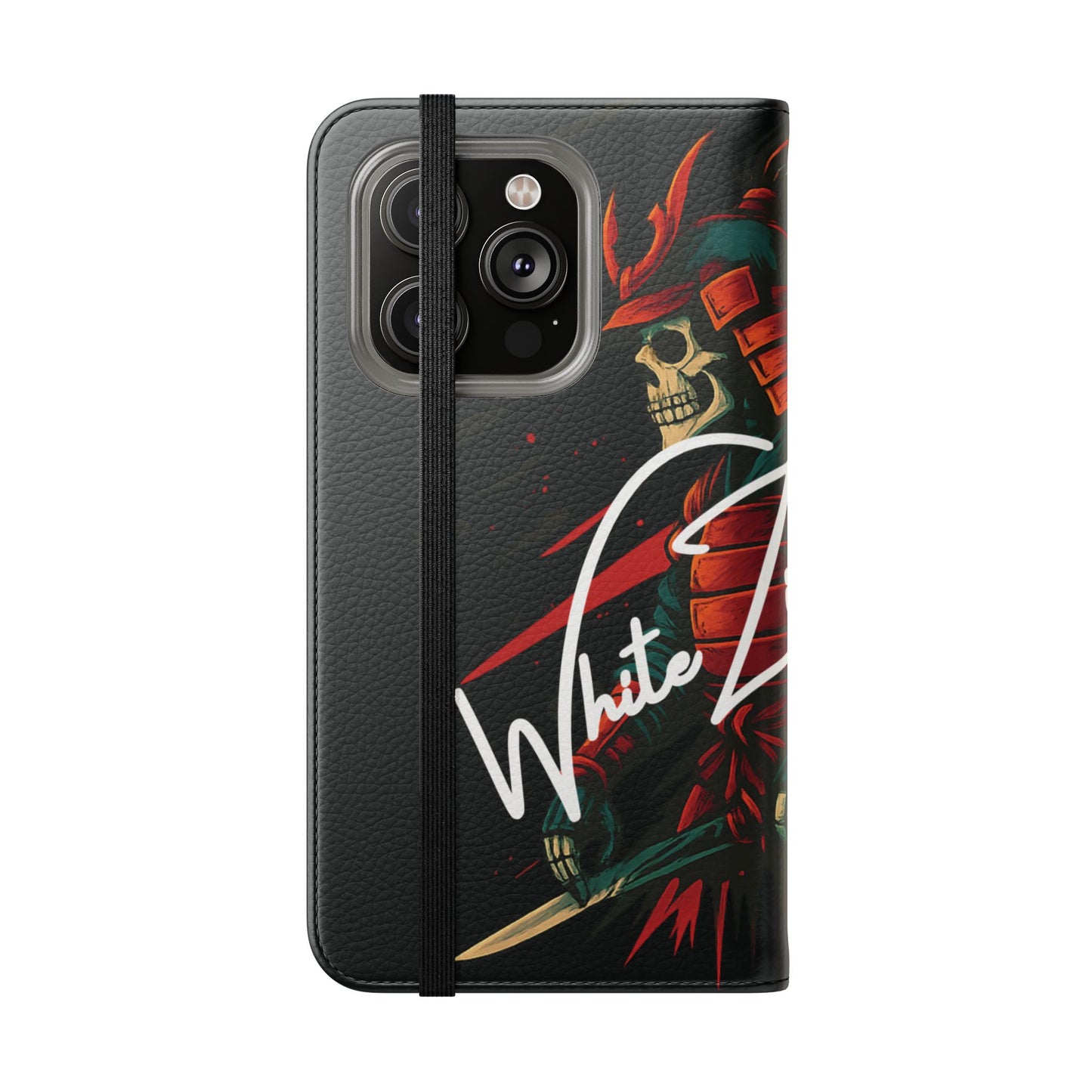 Samurai Skull Flip Wallet Phone Case