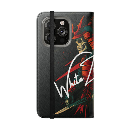 Samurai Skull Flip Wallet Phone Case