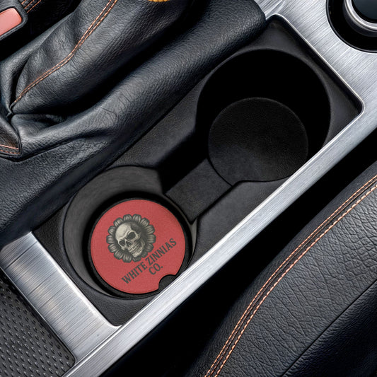 Soapstone Car Coaster Set (Red/Black)