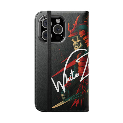 Samurai Skull Flip Wallet Phone Case