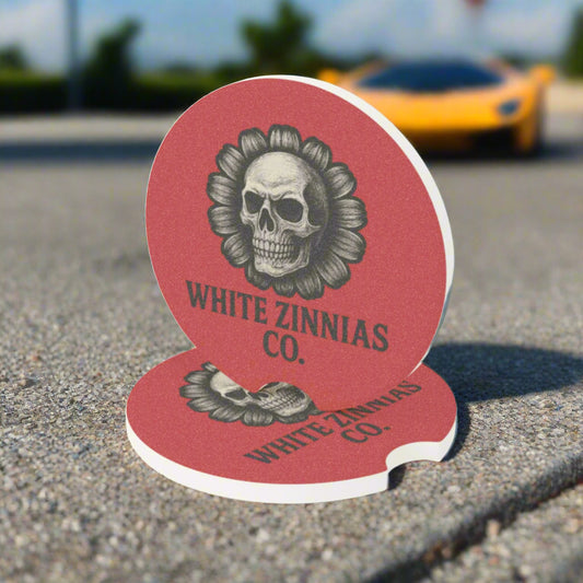 Soapstone Car Coaster Set (Red/Black)