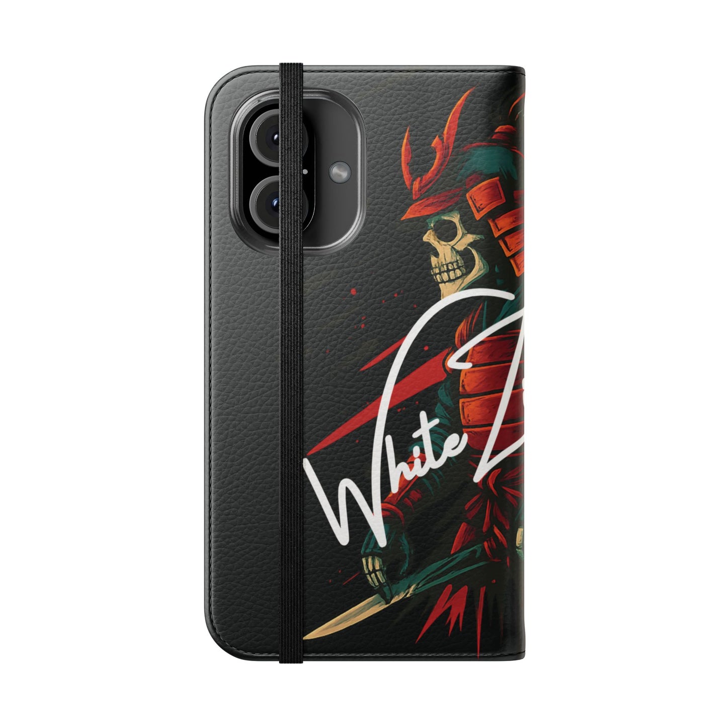 Samurai Skull Flip Wallet Phone Case