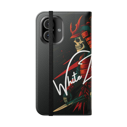 Samurai Skull Flip Wallet Phone Case