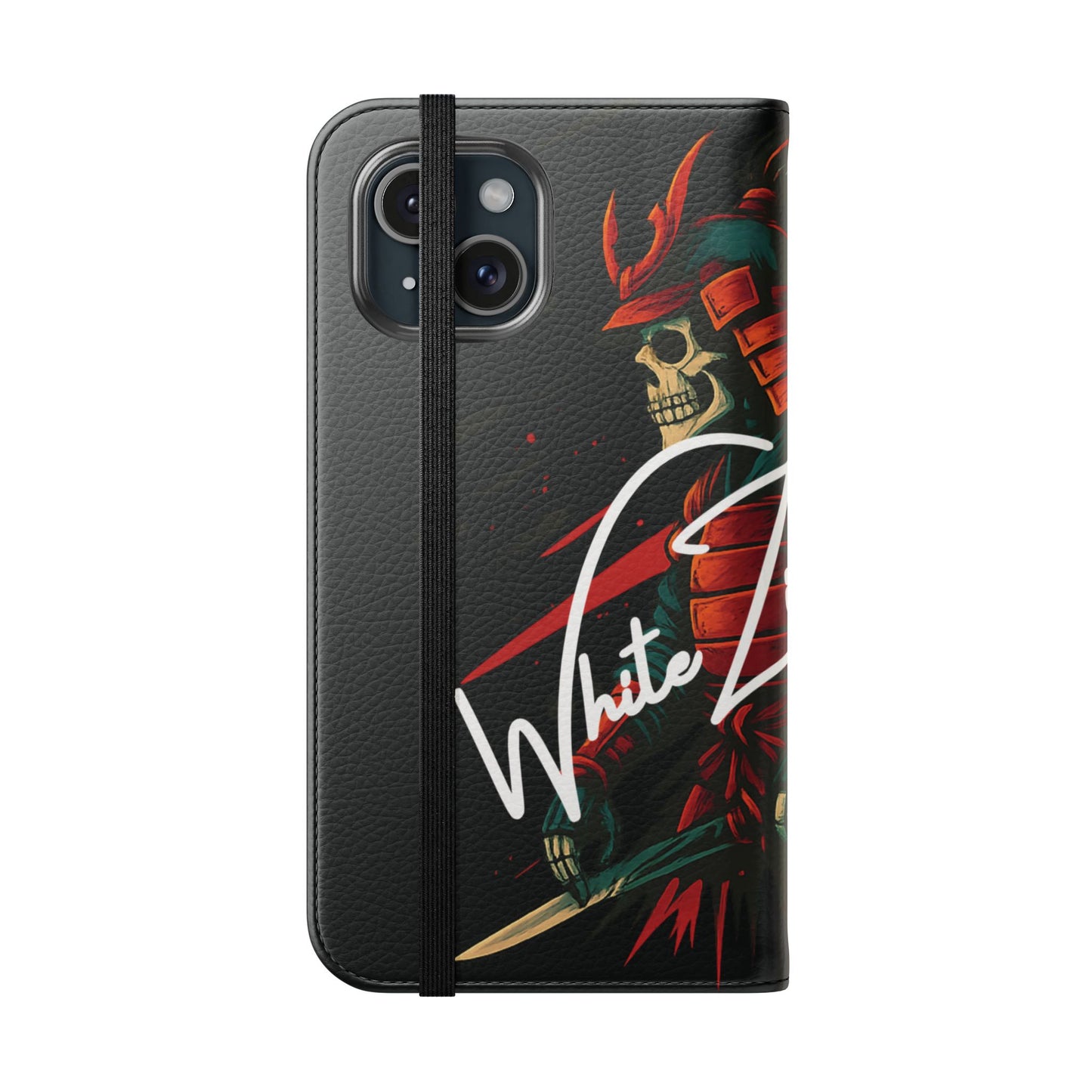 Samurai Skull Flip Wallet Phone Case