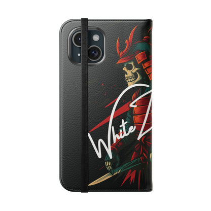 Samurai Skull Flip Wallet Phone Case
