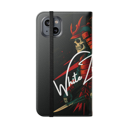 Samurai Skull Flip Wallet Phone Case