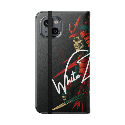 Samurai Skull Flip Wallet Phone Case